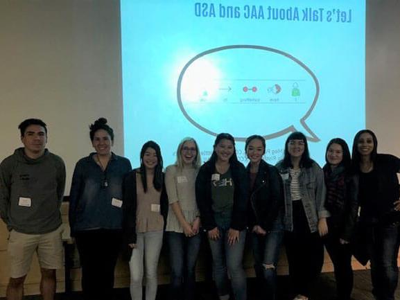 SOE faculty Krystle Jalalian-Chursky and her Severe Disabilities class at a lecture held by Seattle Children’s Hospital: Child Development and Parenting Autism 200 series